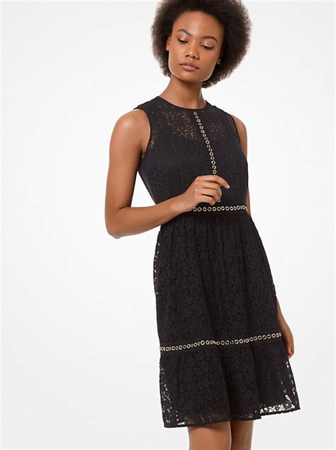 michael kors lace grommet dress|Grommeted Floral Lace Dress .